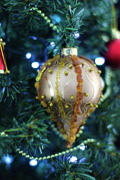 Handmade Baltic Amber Christmas Ornament