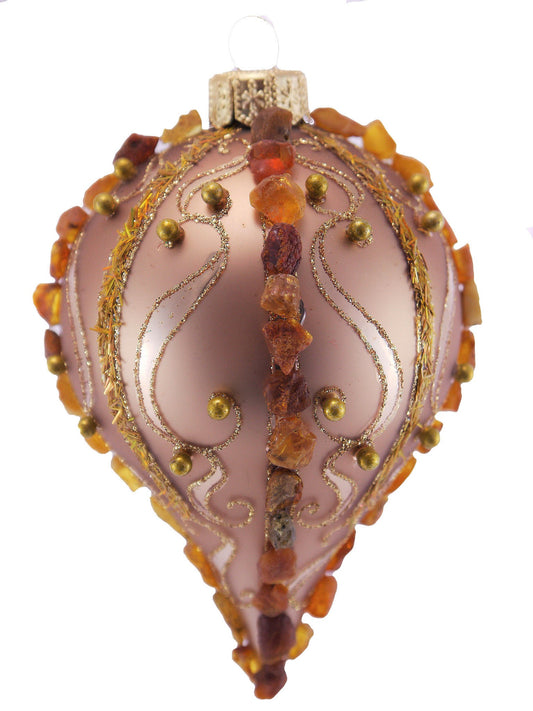 Handmade Baltic Amber Christmas Ornament
