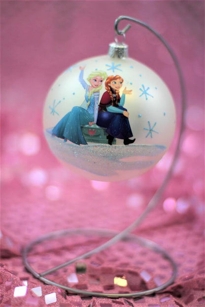 Disney Frozen Christmas Bauble – Elsa & Anna Sitting Design