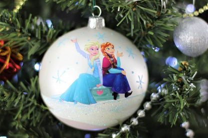 Disney Frozen Christmas Bauble – Elsa & Anna Sitting Design
