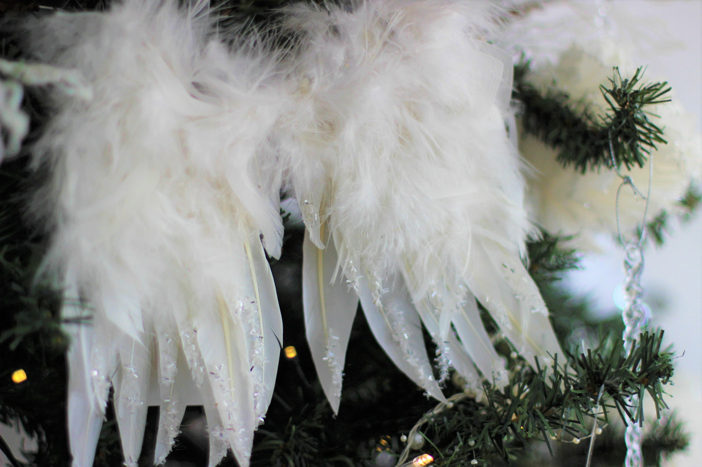 White Fluffy Feather Angel Wings