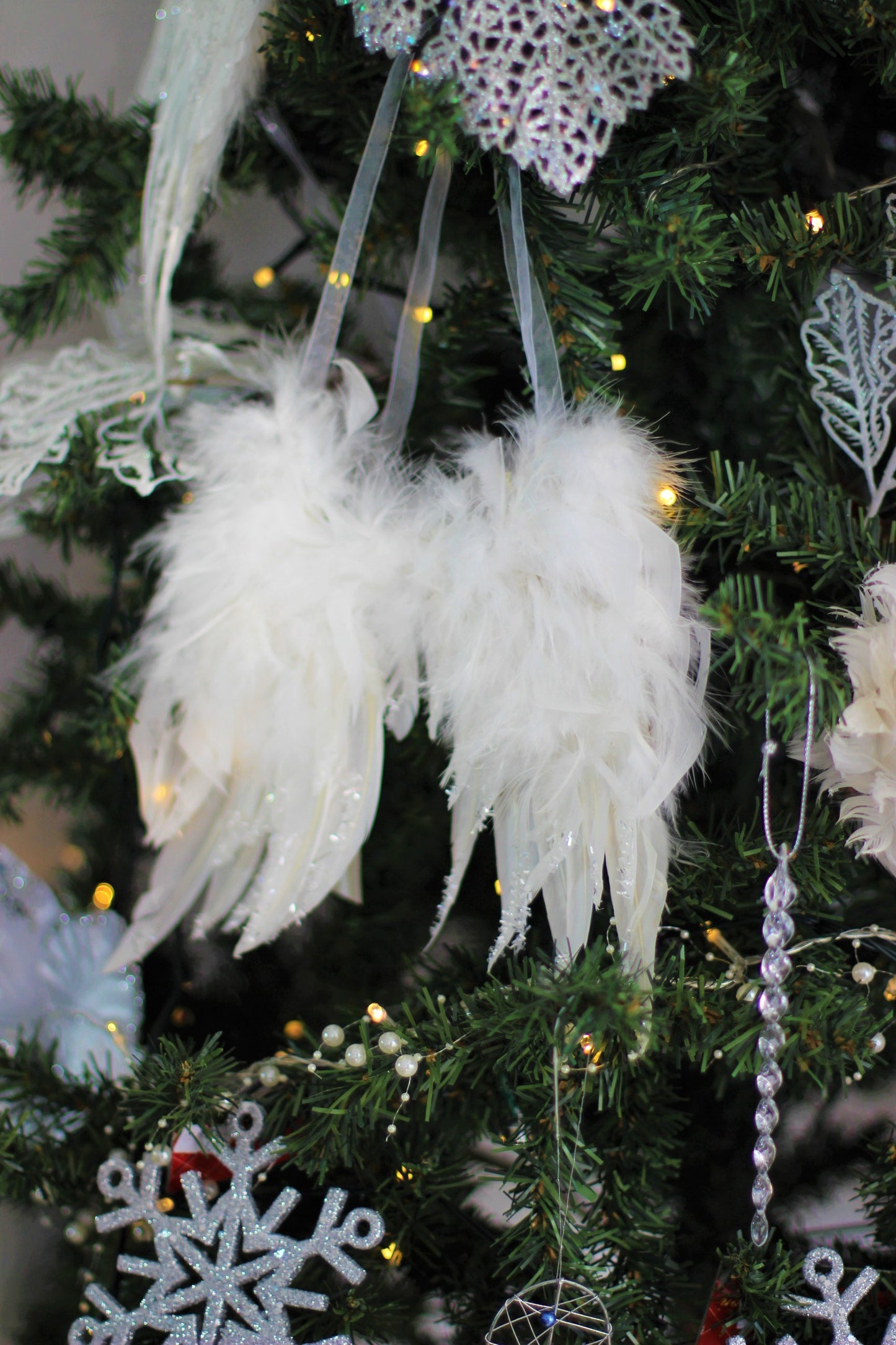 White Fluffy Feather Angel Wings