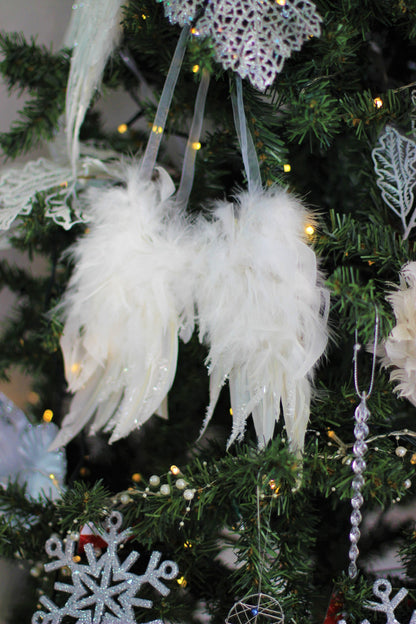 White Fluffy Feather Angel Wings