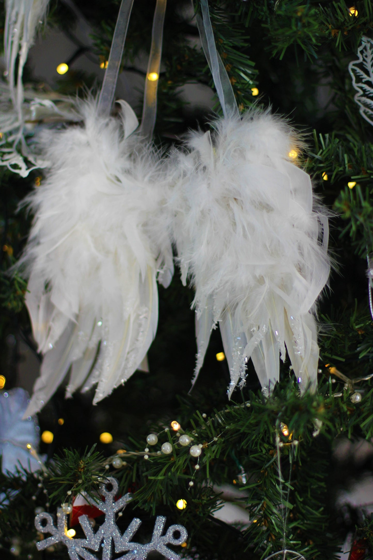 White Fluffy Feather Angel Wings