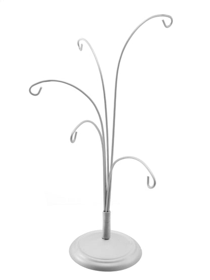 Silver Fountain Bauble Stand With 5 Arms