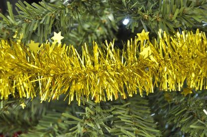 Gold Star Tinsel Garland