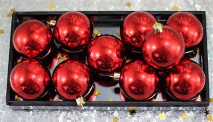 Set of 24 Red Christmas Baubles