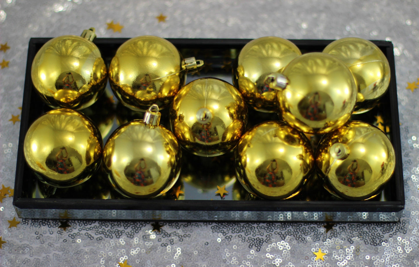 Set of 27 Gold Christmas Baubles