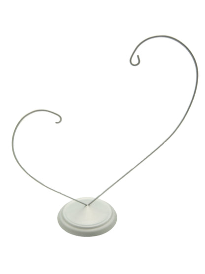 Silver Double Heart Bauble Stand