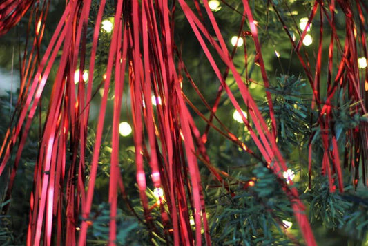 Red Lametta / Foil Tinsel