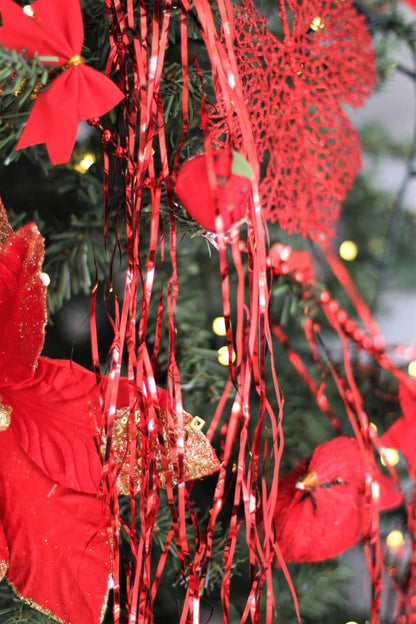 Red Lametta / Foil Tinsel