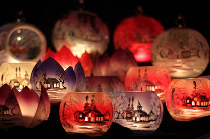 Light Up Blue Baubles