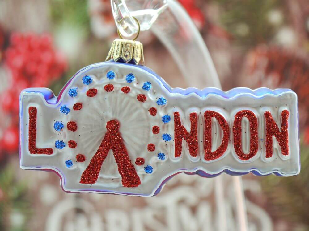 London Eye Glass Christmas Hanging Ornament