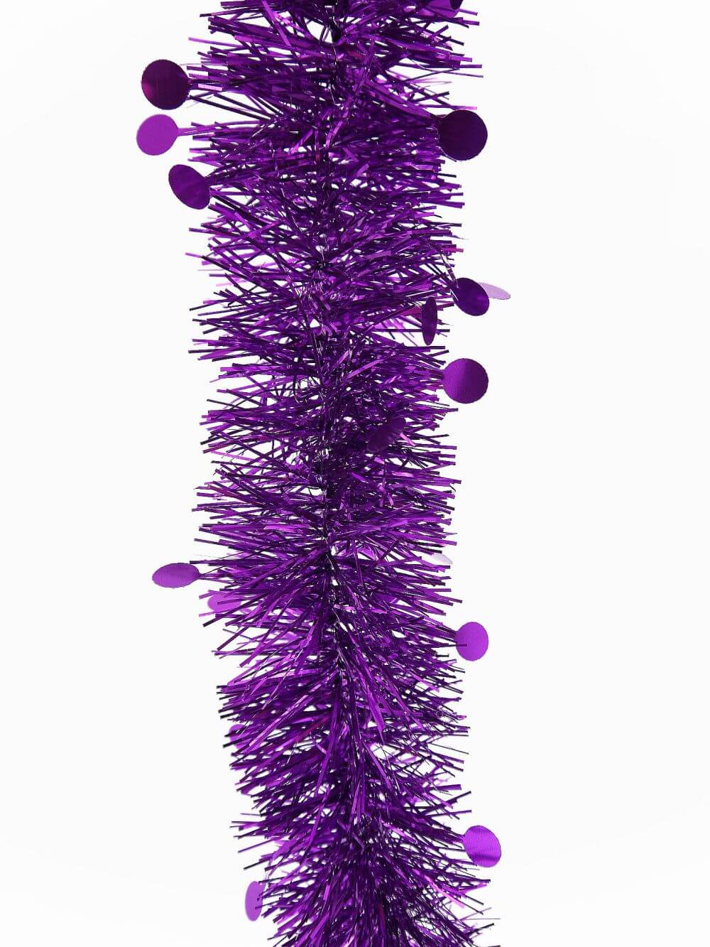 Chunky Purple Dot Tinsel Garland