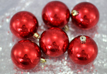 Set of 24 Red Christmas Baubles