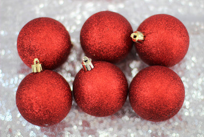Set of 24 Red Christmas Baubles