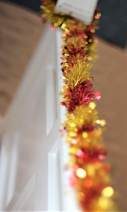 Gold Star Tinsel Garland