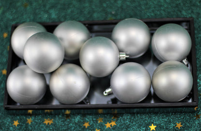 Set of 27 Silver Christmas Baubles