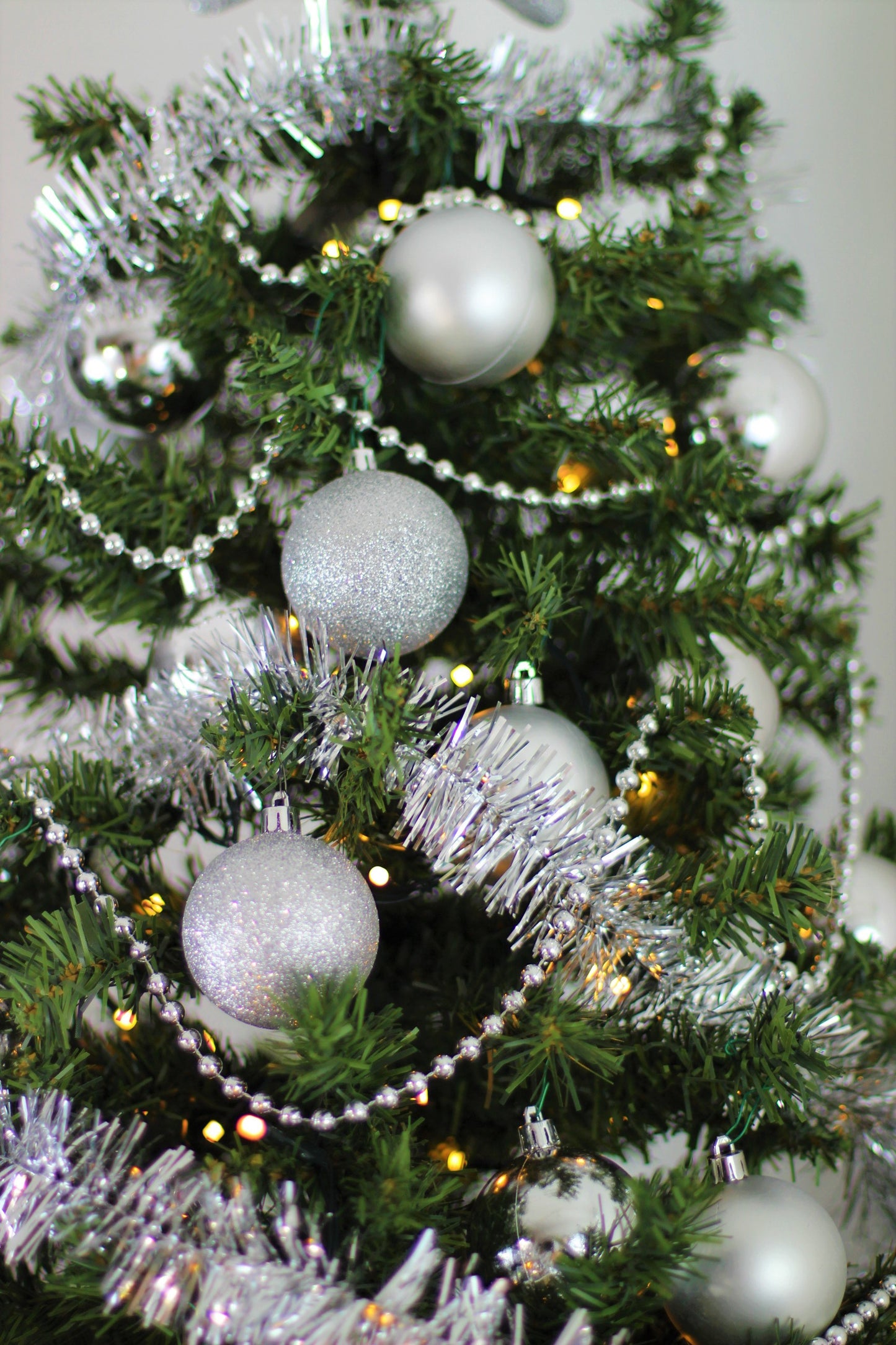 Set of 27 Silver Christmas Baubles