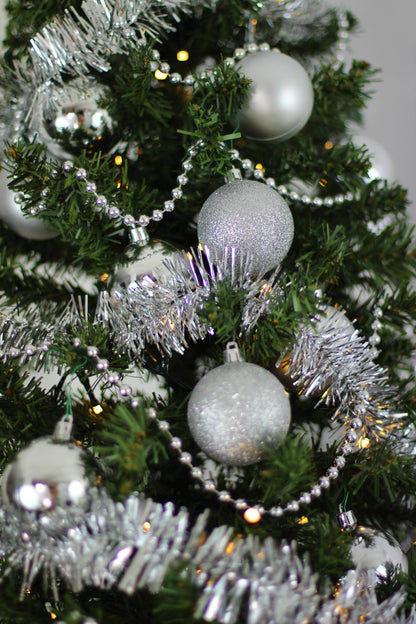 Set of 27 Silver Christmas Baubles