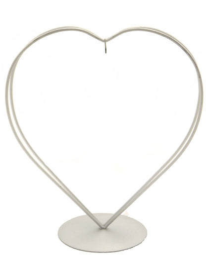 Silver Heart Shaped Stand
