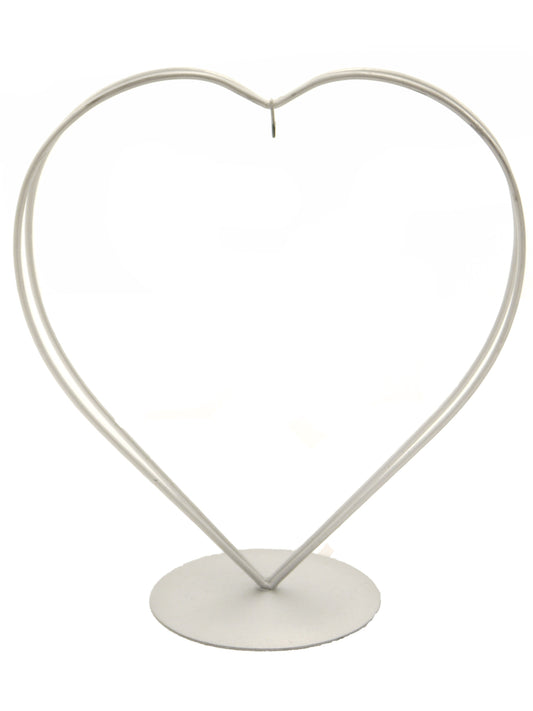 Silver Heart Shaped Stand