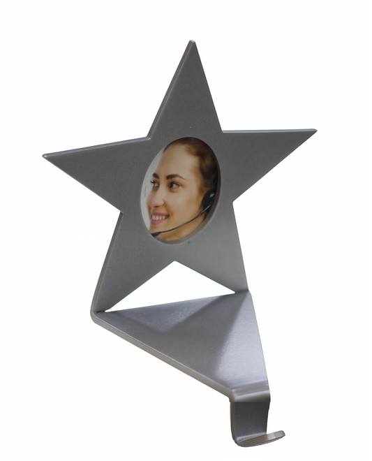 Personalised Silver Star Stocking Holder
