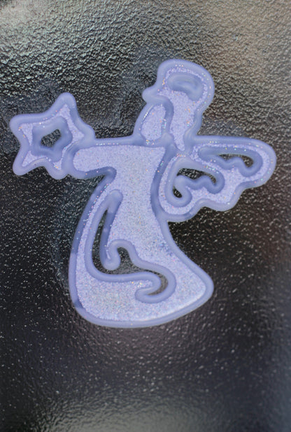 Set Of 3 Silver Glitter Christmas Stickers