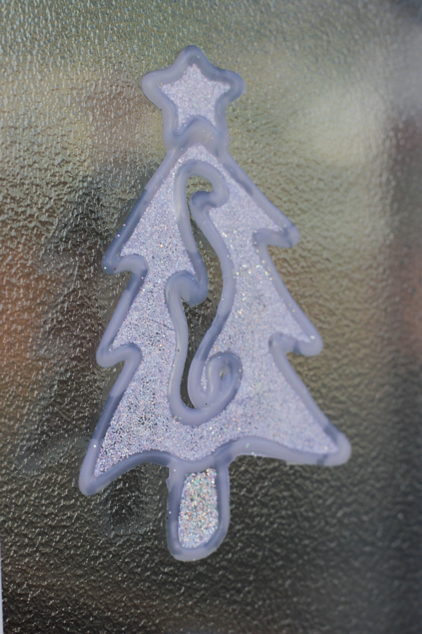 Set Of 3 Silver Glitter Christmas Stickers