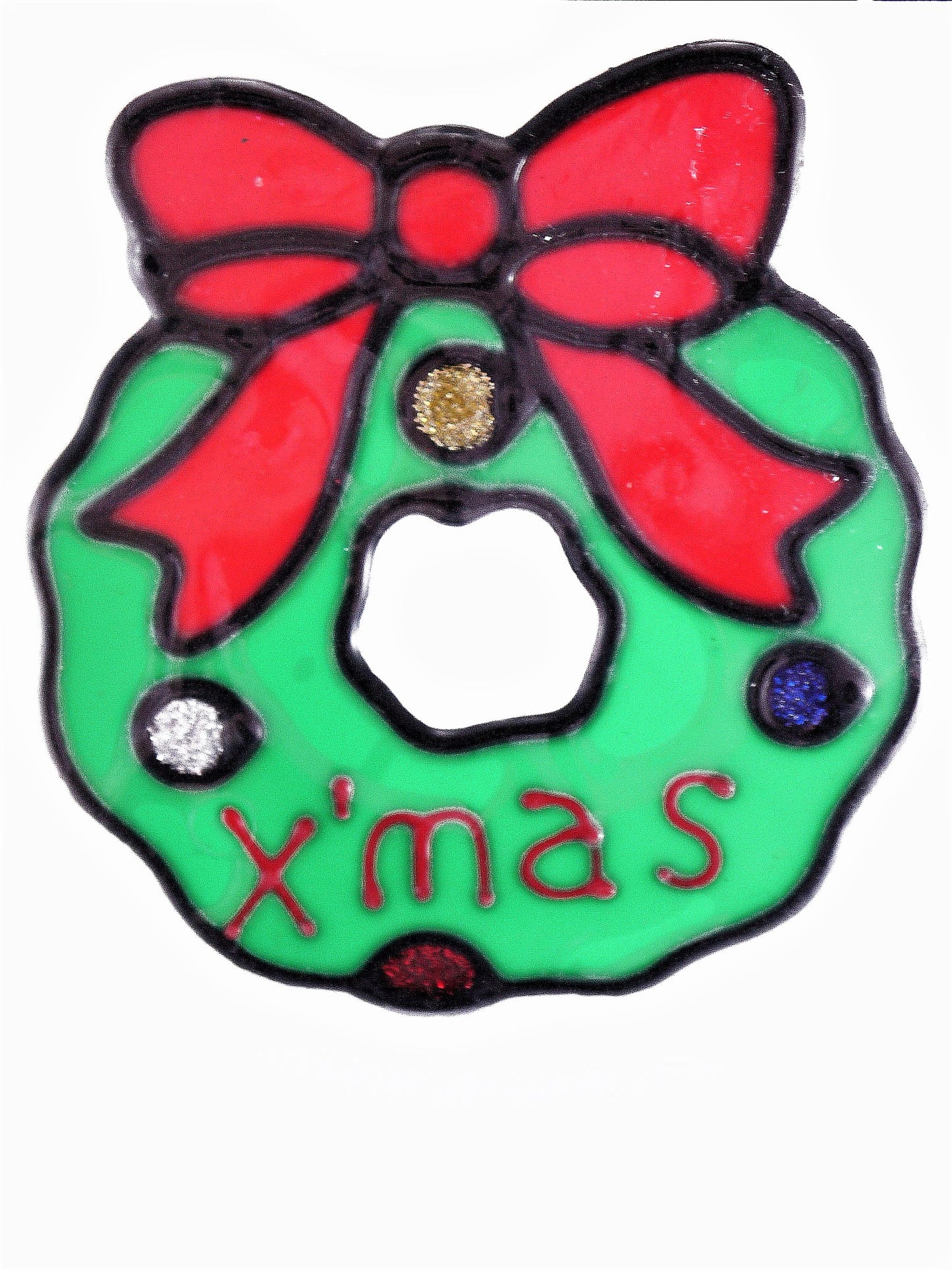 Wreath Double-Sided Christmas Sticker  10 cm (4")