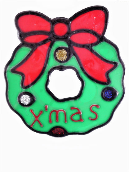 Wreath Double-Sided Christmas Sticker  10 cm (4")