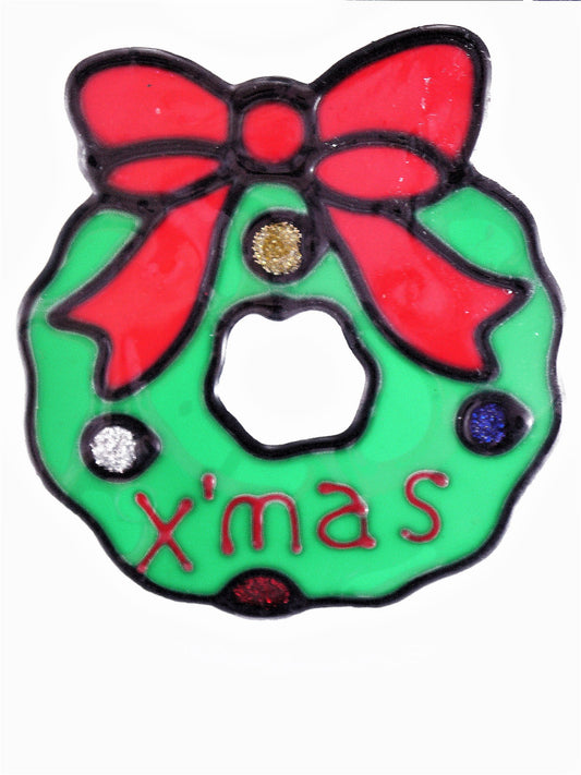 Wreath Double-Sided Christmas Sticker  10 cm (4")