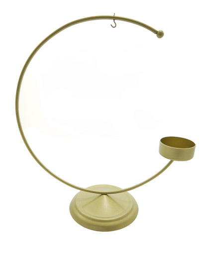 Gold Metal Bauble Display Stand With Tee Light Holder