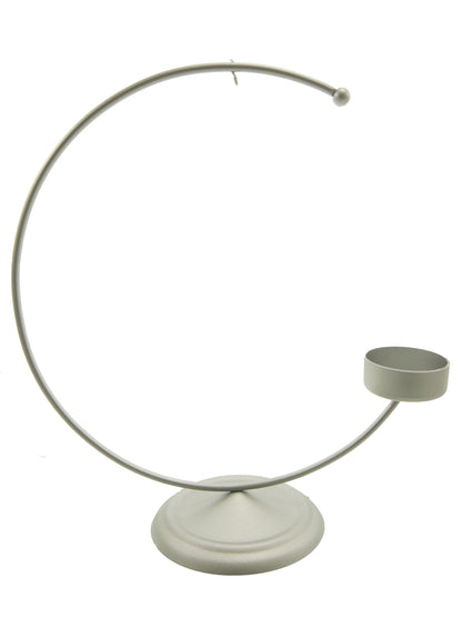 Silver Metal Bauble Display Stand with Tee Light Holder