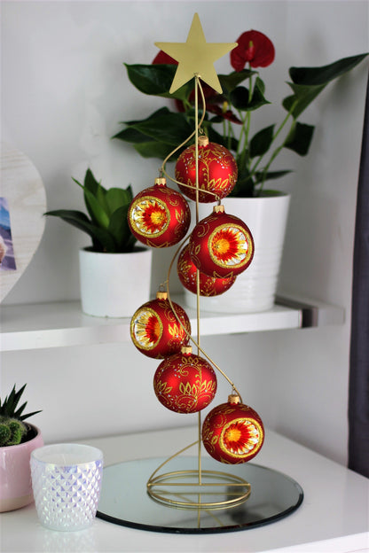 Gold Three Spiral Shaped Ornament Stand