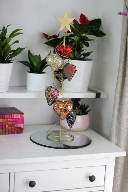 Gold Three Spiral Shaped Ornament Stand